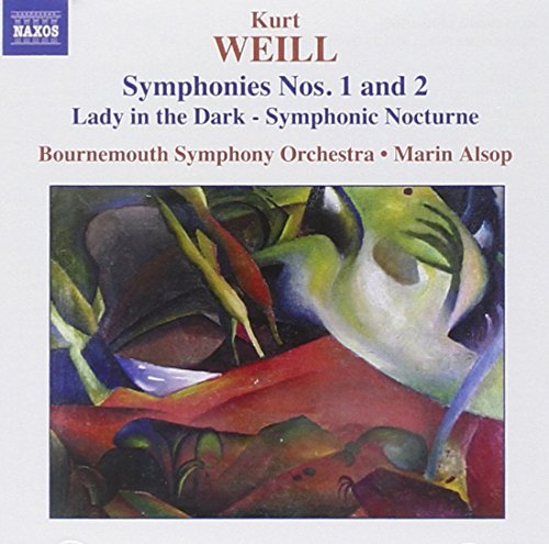 CD cover for Kurt Weill symphonies with abstract floral painting.