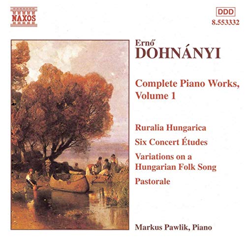 CD cover for Ernö Dohnányi piano works, featuring a landscape painting.