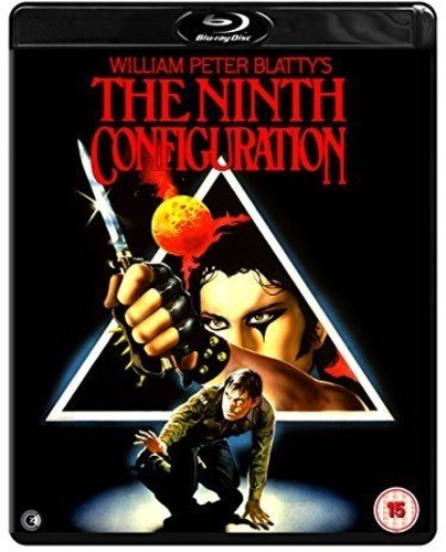 Blu-ray cover for "The Ninth Configuration" featuring a hand holding a blade.