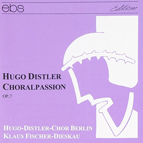 CD cover for "Choralpassion" by Hugo Distler, with abstract white design.