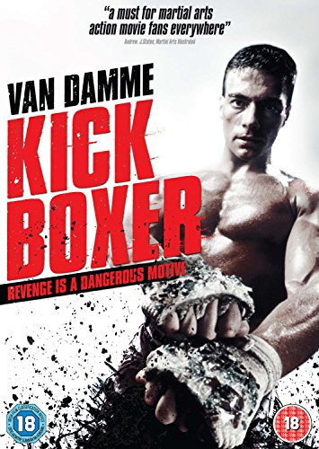 DVD cover for "Kickboxer" starring Jean-Claude Van Damme, intense action pose.