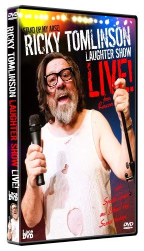 DVD cover featuring comedian Ricky Tomlinson holding a microphone.