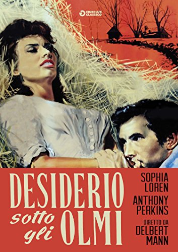 DVD cover for "Desiderio Sotto Gli Olmi" featuring Sophia Loren and Anthony Perkins.