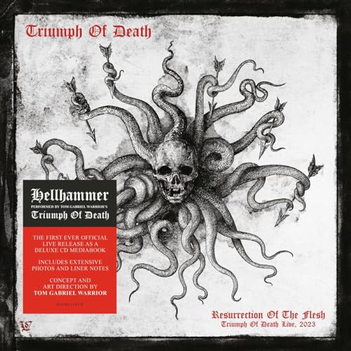 CD cover: skull with tentacles, arrows, and band name "Triumph of Death".