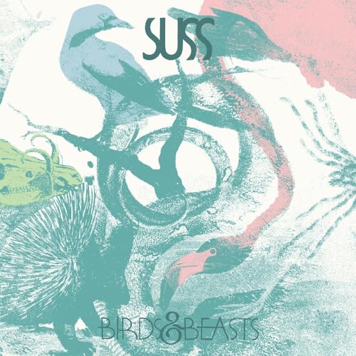 CD cover art featuring illustrated birds, a snake, and a lizard.