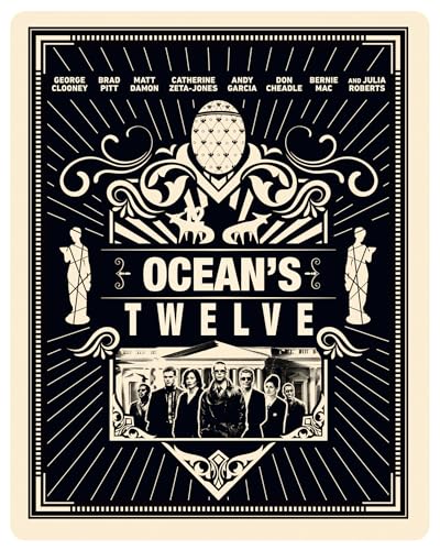 Ocean's Twelve Blu-ray Steelbook cover with cast names and film imagery.