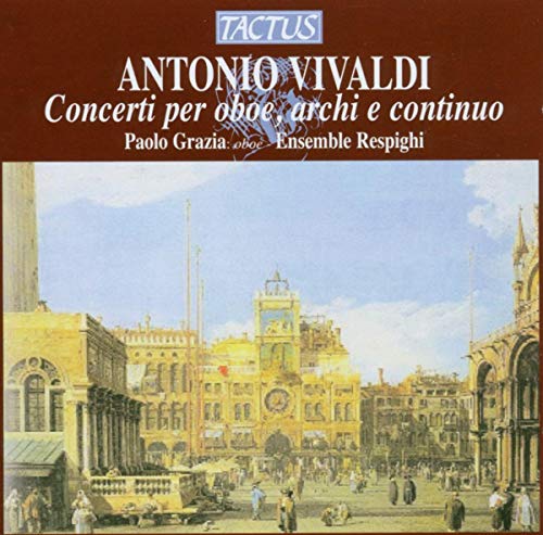 CD cover for Vivaldi’s “Concerti per oboe, archi e continuo” with a Venice scene.
