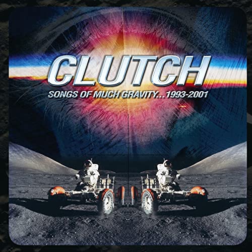 Clutch album cover: astronauts racing on a lunar landscape.