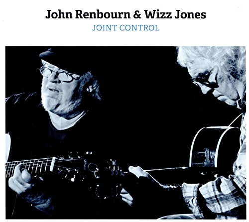 Two older men playing acoustic guitars, album cover for "Joint Control".