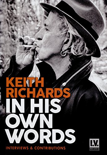 Keith Richards DVD cover: portrait of musician smoking, text overlay.