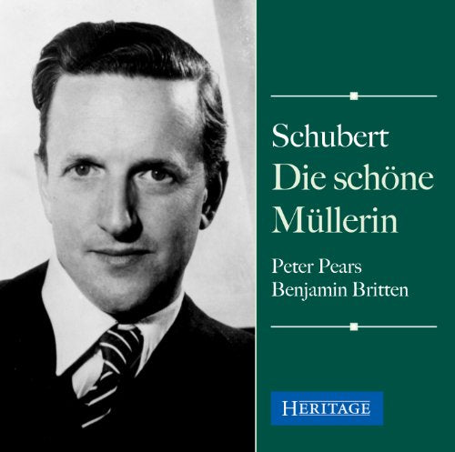 CD cover featuring Peter Pears, text “Schubert Die schöne Müllerin”.
