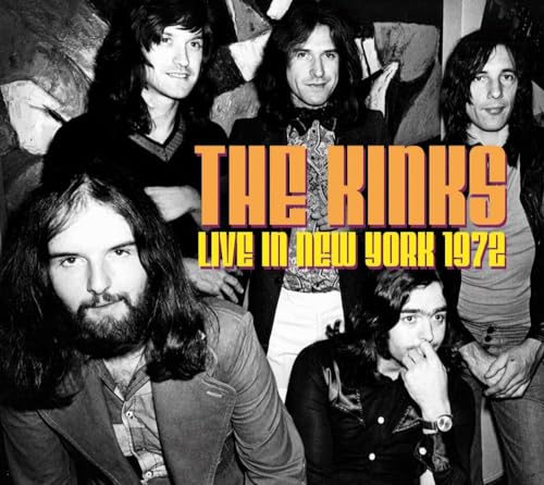 Black and white photo of The Kinks band members, album cover.