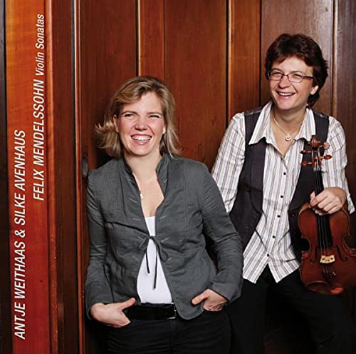 CD cover featuring two smiling women and a violin.