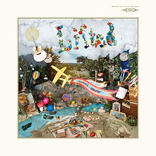 Album cover for "Lifted" by Nashisrael, a collage of whimsical objects.