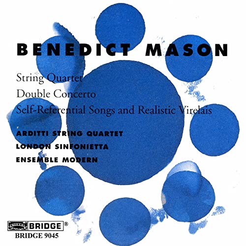 CD cover for Benedict Mason's chamber and orchestral works, blue circles.