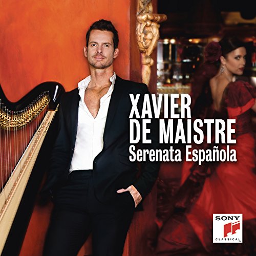 Xavier De Maistre album cover featuring a harp and flamenco dancer.