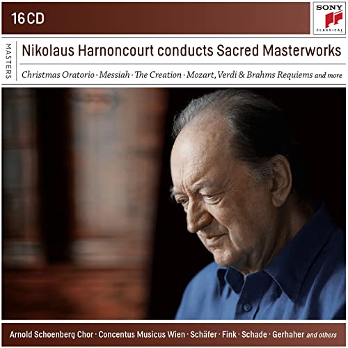 CD box set cover featuring conductor Nikolaus Harnoncourt in portrait.