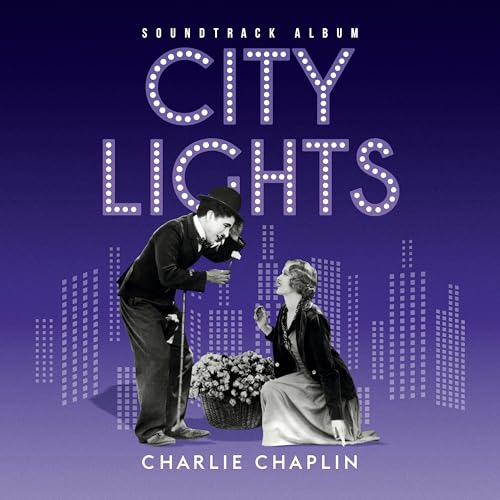 Charlie Chaplin and woman from “City Lights” soundtrack album cover.