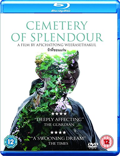 Cemetery Of Splendour" Blu-ray cover with a woman’s face overlaid with foliage.