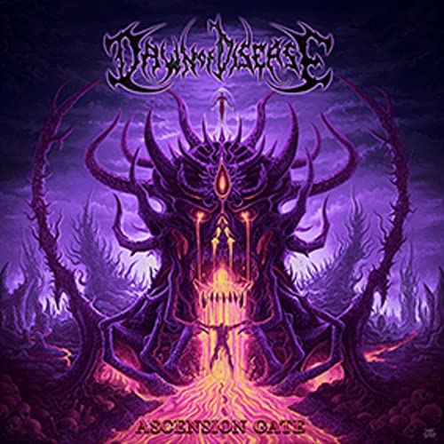 CD cover for “Ascension Gate” featuring a demonic face and thorny branches.