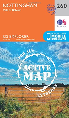 OS Explorer Map Active (260) Nottingham, Vale of Belvoir (OS Explorer Active Map)
