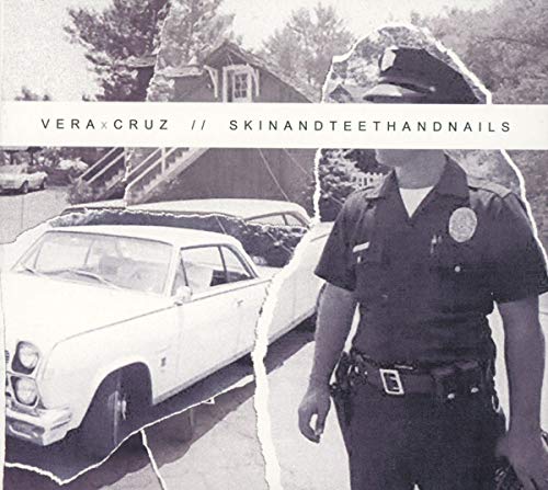 CD cover: collage of a police officer, car, and house in black and white.