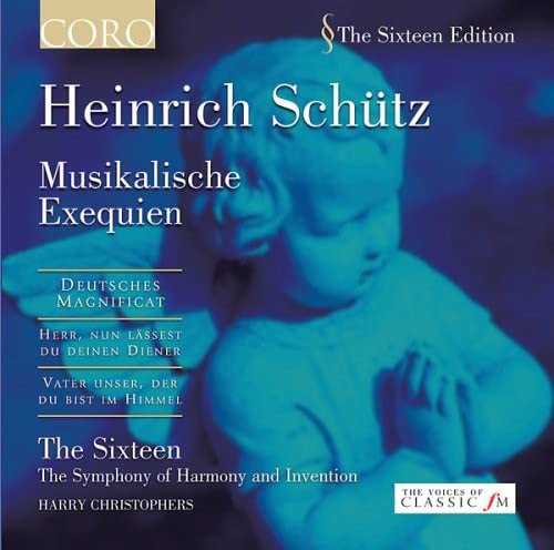 CD cover for Heinrich Schütz’s *Musikalische Exequien* featuring angelic sculpture.