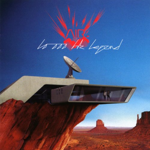 Air’s “10 000 Hz Legend” CD cover: desert landscape with futuristic building.