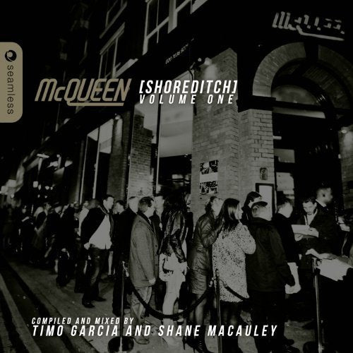 CD cover for “Mcqueen - Shoreditch - Vol 1” showing a nightclub entrance.