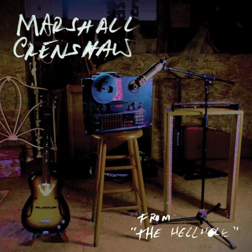 Album cover for Marshall Crenshaw’s “From The Hellhole” with vintage audio equipment.