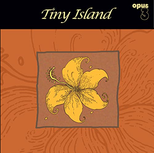 Vinyl record cover with an orange and brown floral illustration.