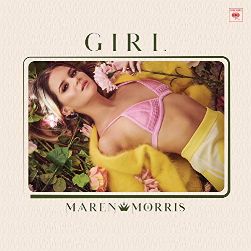 Maren Morris album cover, “Girl”, featuring her lying among flowers.