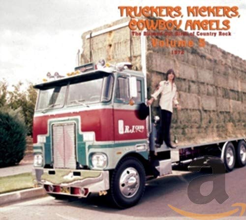 1972 CD cover featuring a red and green semi-truck with a hitchhiker.