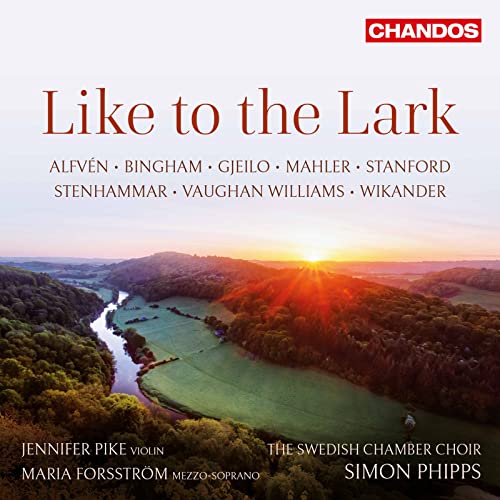 CD cover: landscape with river, sunrise, text listing composers and performers.