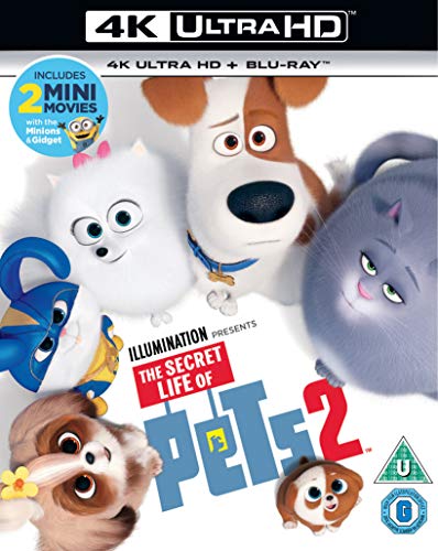 “The Secret Life of Pets 2” Blu-ray cover with cartoon animal characters.