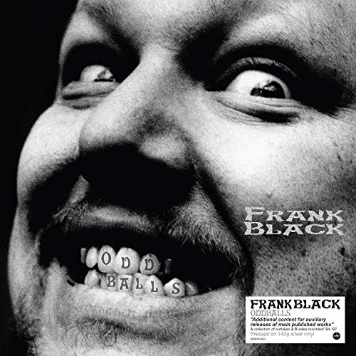 Black and white close-up of a face with the word Oddballs on the teeth.