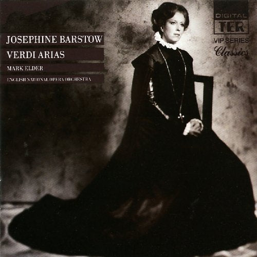CD cover: Josephine Barstow in a dark gown, portrait, classical music.