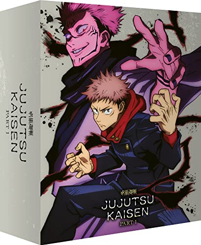 Jujutsu Kaisen Part 1 Blu-ray box art featuring Yuji Itadori and Sukuna.