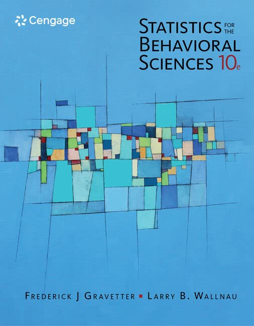 Textbook cover: "Statistics for The Behavioral Sciences," 10th edition.
