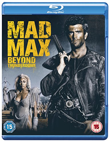 Blu-ray cover for "Mad Max Beyond Thunderdome" featuring Mel Gibson and Tina Turner.