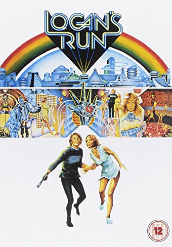 DVD cover art for Logan's Run featuring a man and woman running below collage imagery.