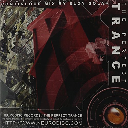 CD cover for “Perfect Trance” with red geometric design and text.