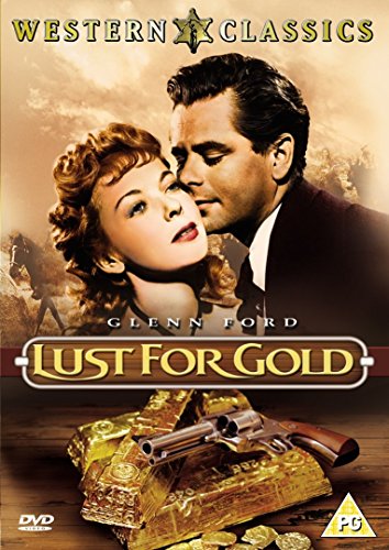 DVD cover for "Lust For Gold" featuring Glenn Ford and a woman.