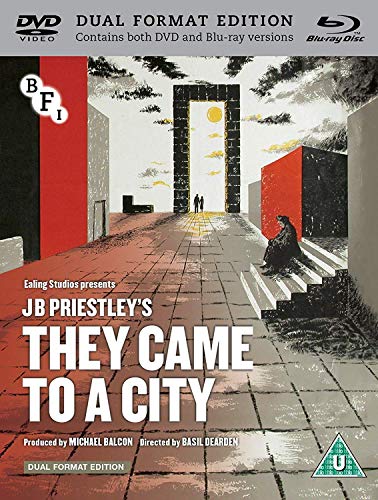 “They Came To A City” Blu-ray cover with figures near a bright doorway.