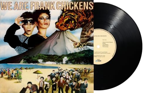 Frank Chickens album cover and black vinyl record with label.