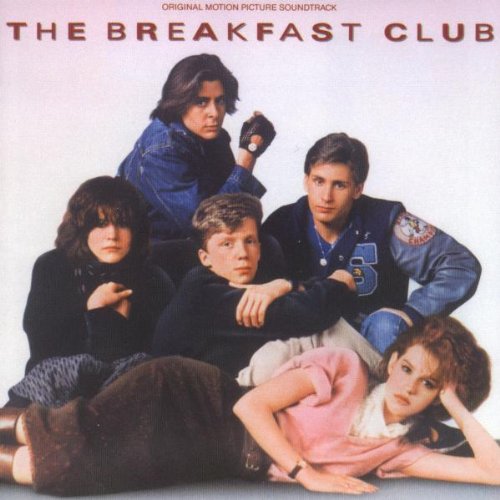 CD cover for "The Breakfast Club" soundtrack featuring the five main characters.