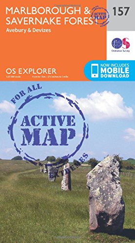 OS Explorer Map Active (157) Marlborough and Savernake Forest (OS Explorer Active Map)