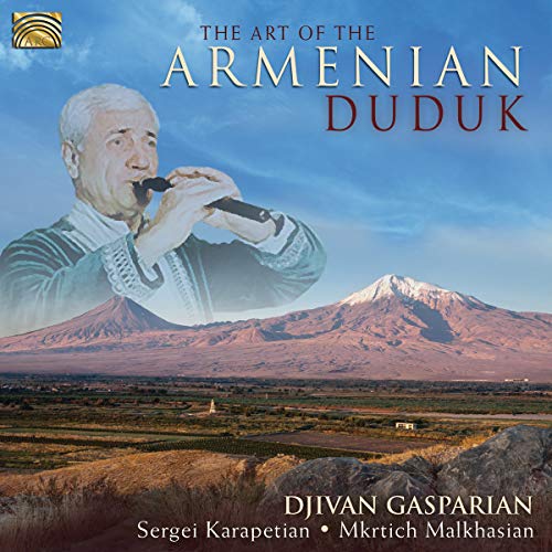 CD cover featuring a duduk player and Mount Ararat in the background.