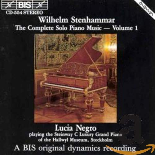 CD cover for Wilhelm Stenhammar’s piano music, Volume 1, played by Lucia Negro.