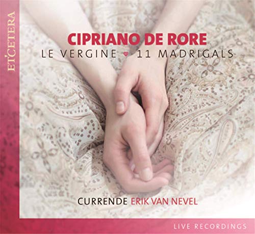 CD cover with clasped hands and text: Cipriano De Rore, Currende.